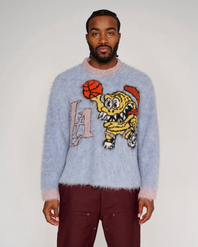 Blue Brain Dead X NBA Los Angeles Lakers Alpaca Sweater | USA VKIP26390