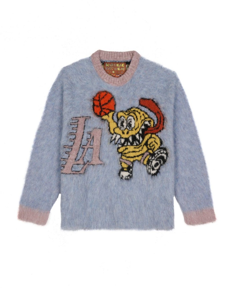 Blue Brain Dead X NBA Los Angeles Lakers Alpaca Sweater | USA VKIP26390