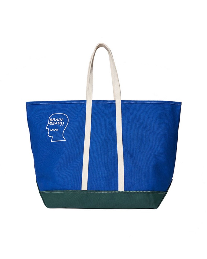 Blue Brain Dead X Steele Large Canvas Tote Bag | USA WHTC84612