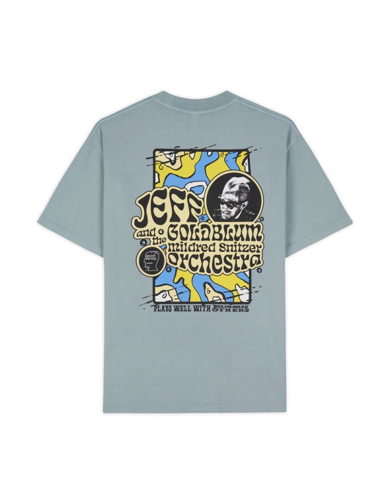 Blue Grey Brain Dead X Jeff Goldblum Ca Tour T-Shirt | USA ZKNT47596