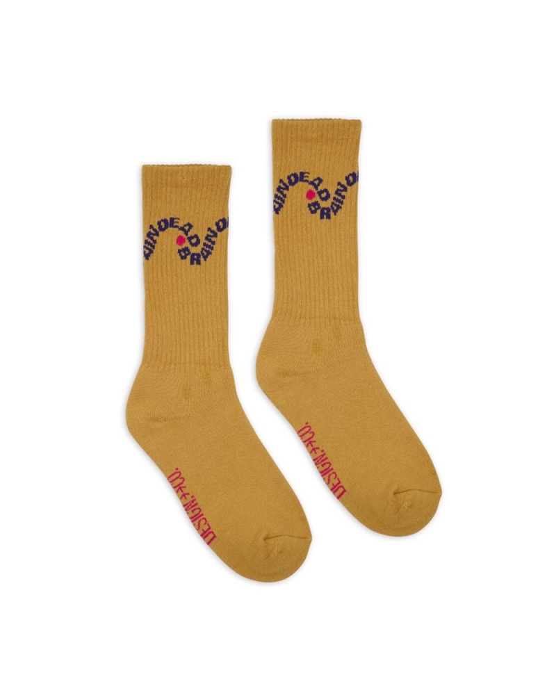 Brown Brain Dead Bd Waves Socks | USA YSIK91043