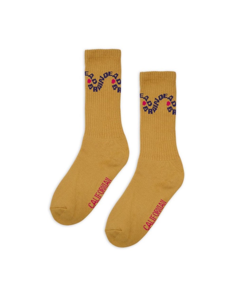 Brown Brain Dead Bd Waves Socks | USA YSIK91043