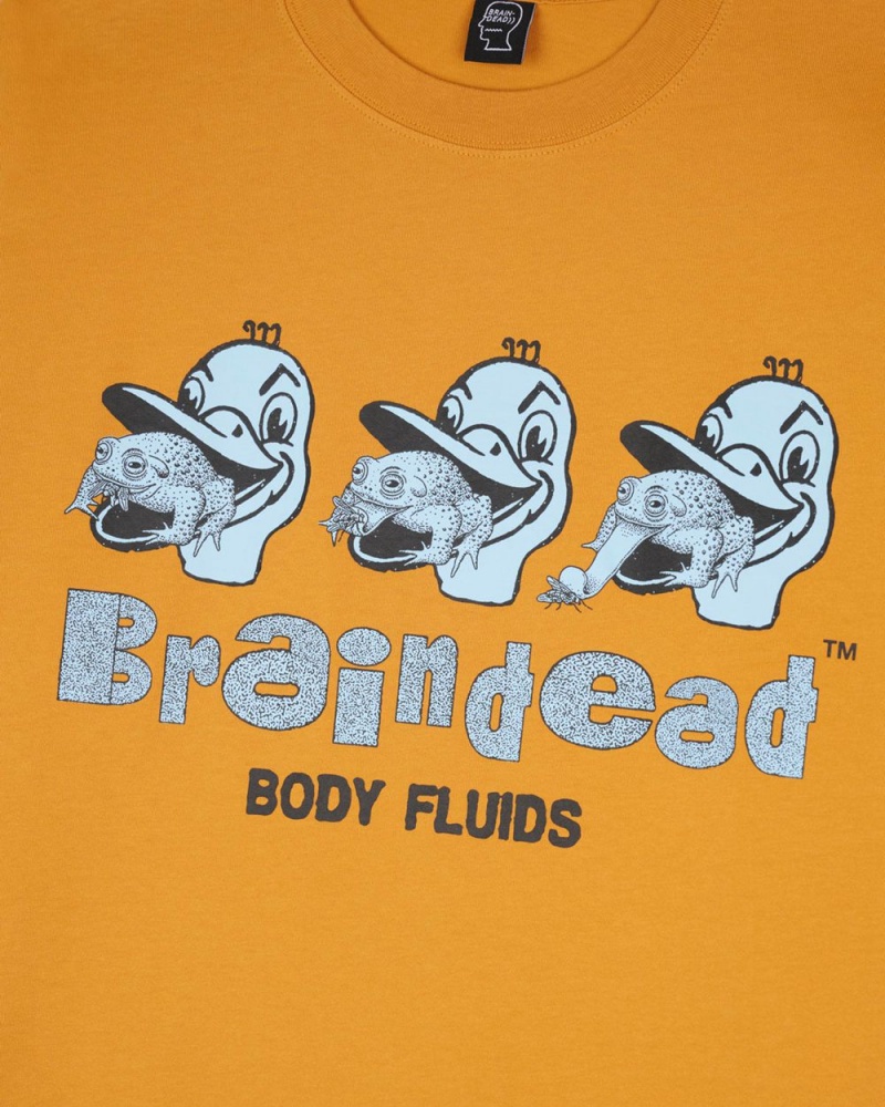 Brown Brain Dead Body Fluids T-Shirt | USA KBAC90267