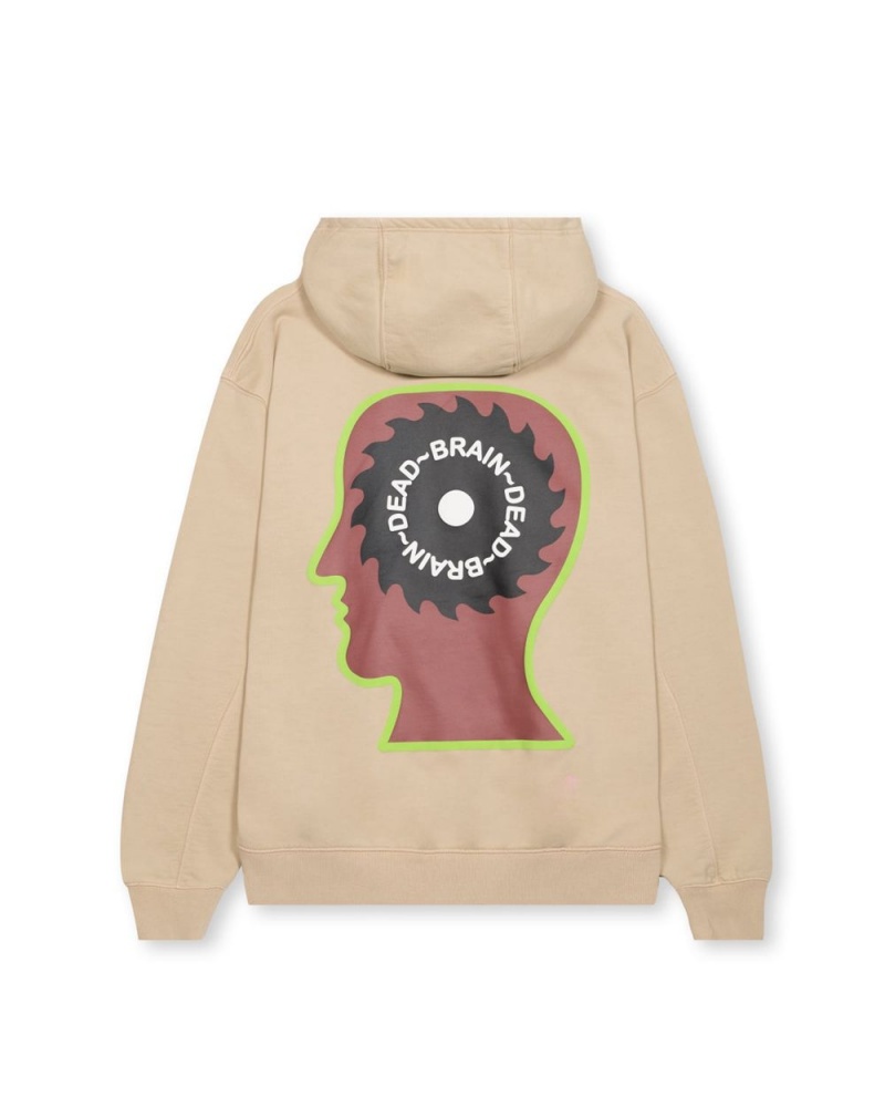 Brown Brain Dead Braino Draino Hoodie | USA DAXI26390