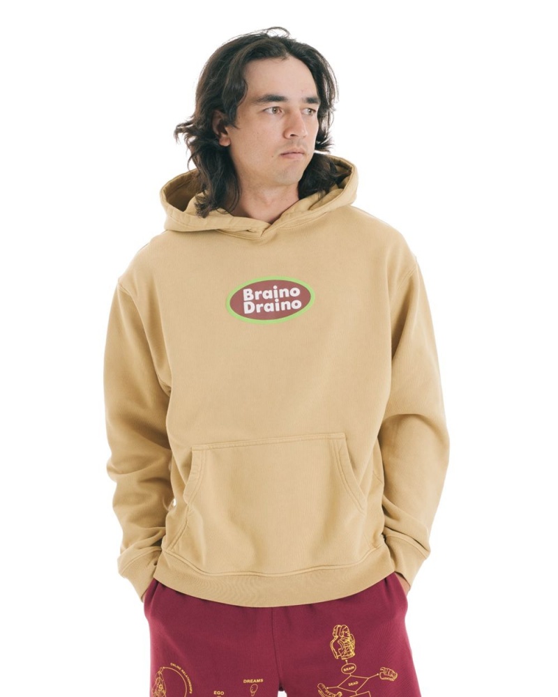 Brown Brain Dead Braino Draino Hoodie | USA DAXI26390