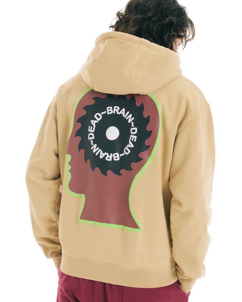 Brown Brain Dead Braino Draino Hoodie | USA DAXI26390