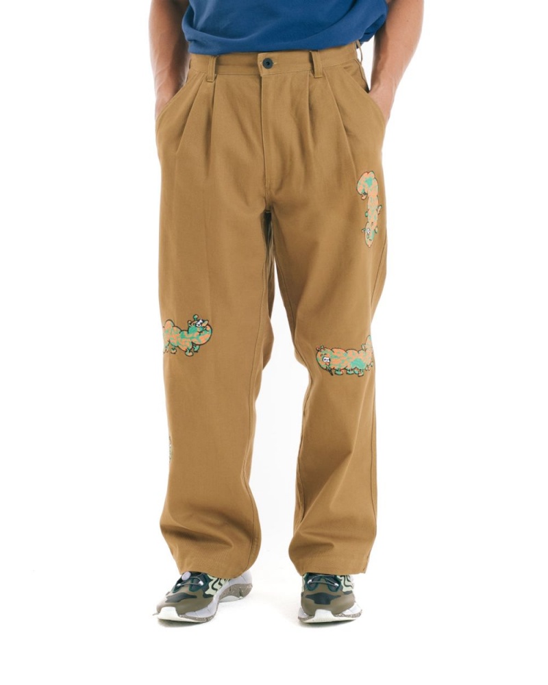 Brown Brain Dead Caterpillar Wide Leg Pant | USA SDMQ31407