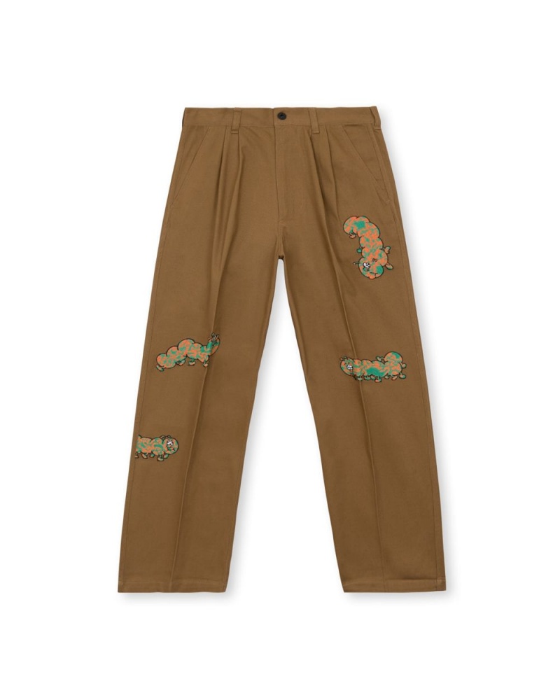 Brown Brain Dead Caterpillar Wide Leg Pant | USA SDMQ31407