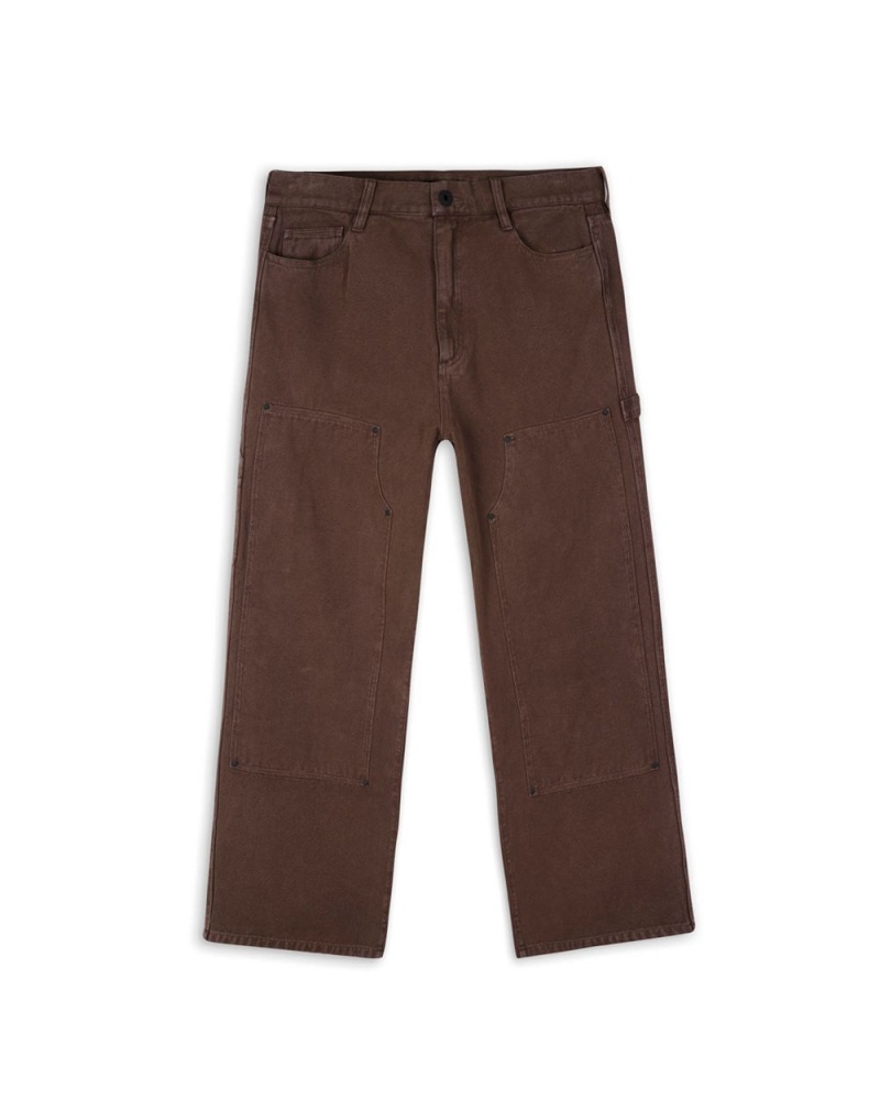 Brown Brain Dead Double Knee Utility Pant | USA DTWE57062