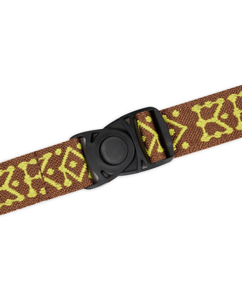 Brown Brain Dead Frogger Woven Belt | USA TVDH91276