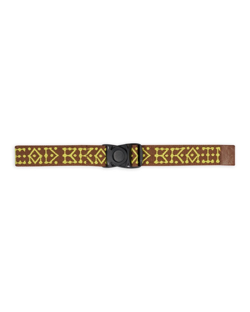 Brown Brain Dead Frogger Woven Belt | USA TVDH91276