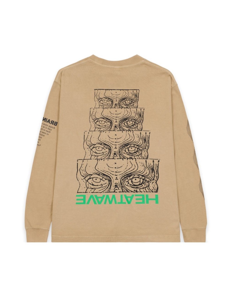 Brown Brain Dead Heatwave Long Sleeve T-Shirt | USA EJHA27154