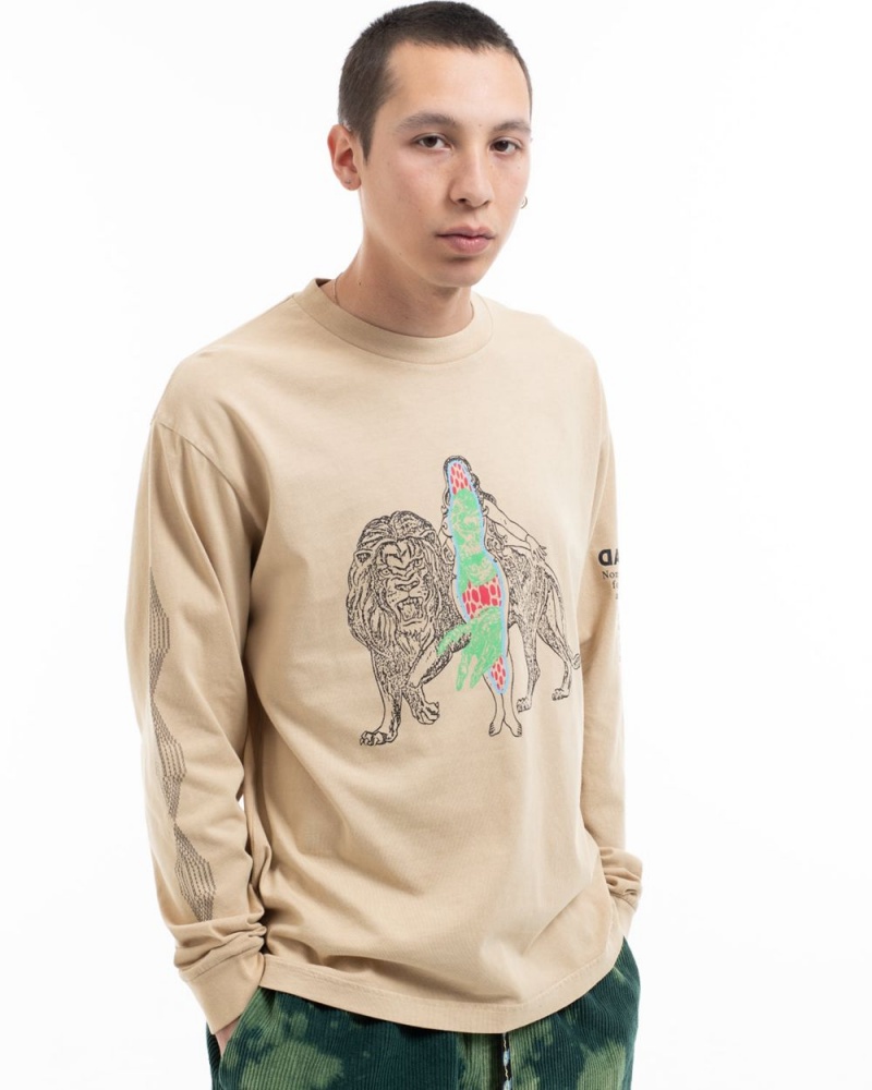 Brown Brain Dead Heatwave Long Sleeve T-Shirt | USA EJHA27154