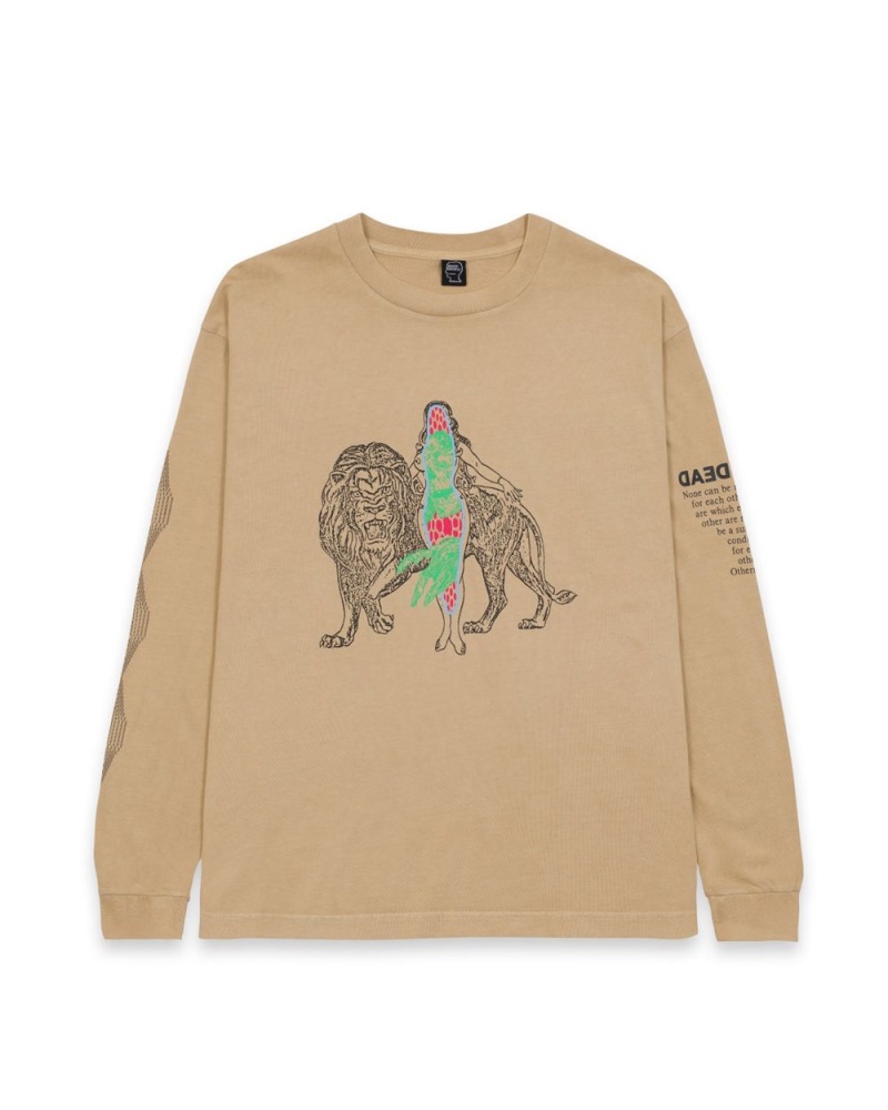 Brown Brain Dead Heatwave Long Sleeve T-Shirt | USA EJHA27154