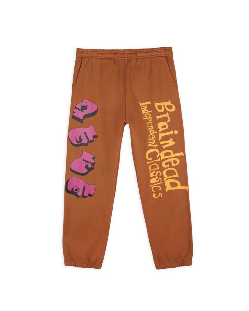 Brown Brain Dead Independent Classics Sweatpant | USA MWHI19874