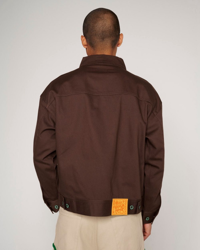 Brown Brain Dead Industrial Work Jacket | USA FTGZ91326