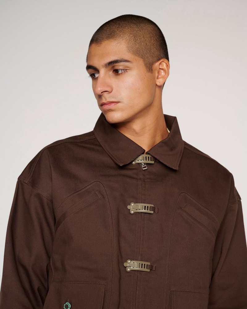 Brown Brain Dead Industrial Work Jacket | USA FTGZ91326