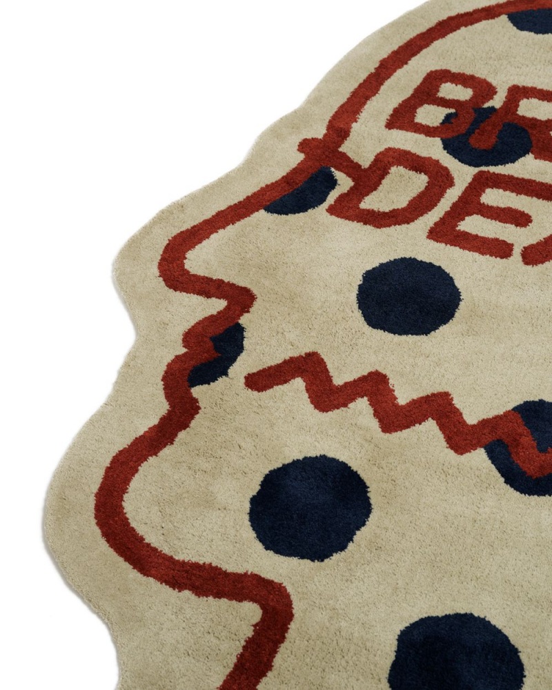 Brown Brain Dead Logo Head Polka Dot 6ft Rug | USA SUCM15409