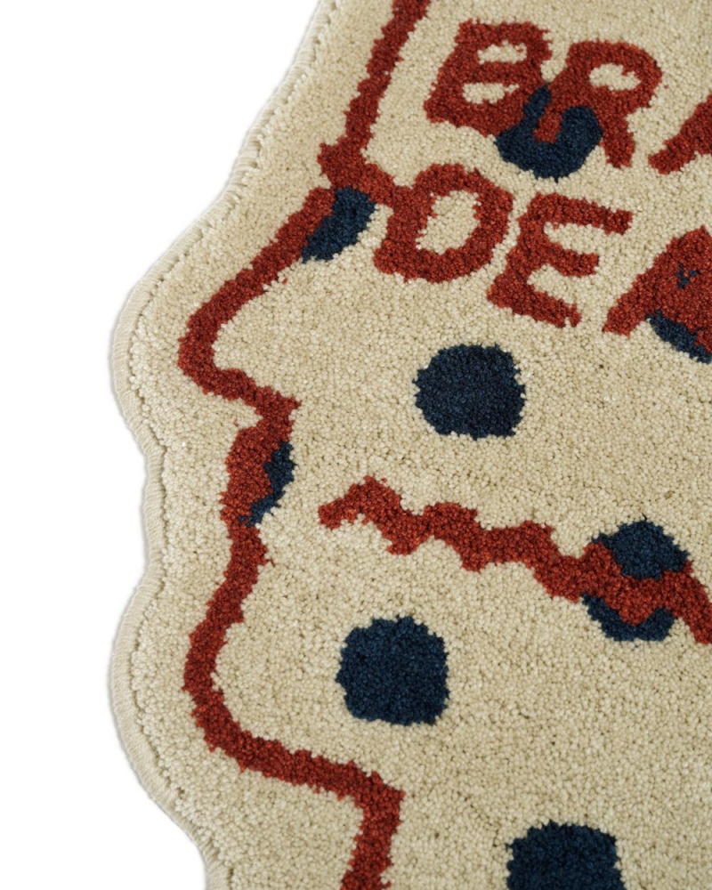 Brown Brain Dead Logo Head Polka Dot Rug | USA EVYP71349