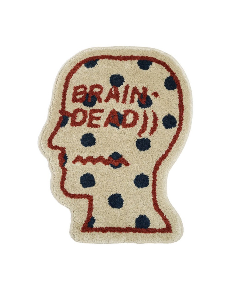 Brown Brain Dead Logo Head Polka Dot Rug | USA EVYP71349