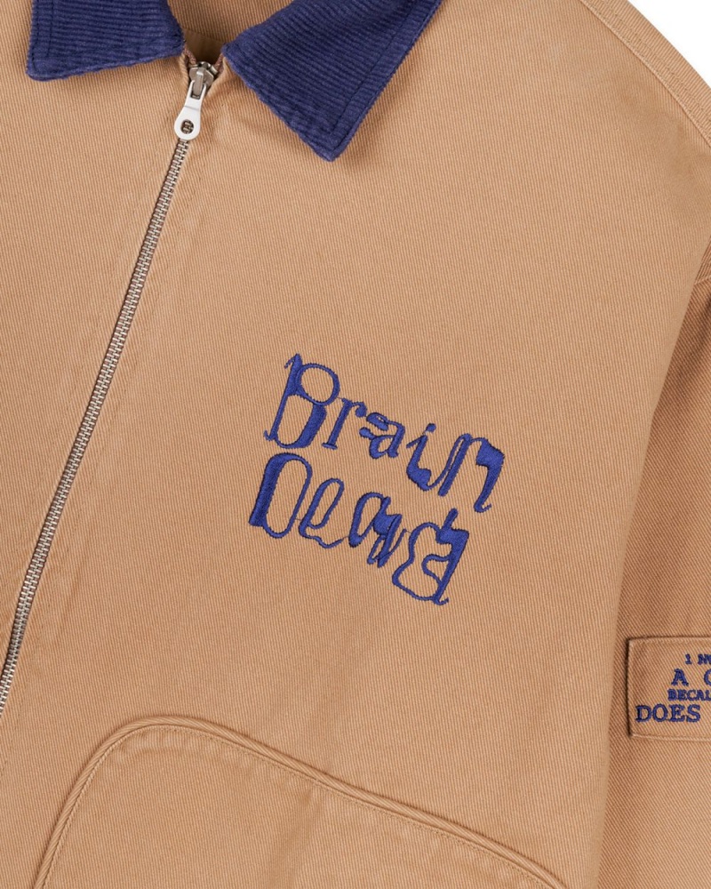 Brown Brain Dead Perfect Visions Trucker Jacket | USA FBGM46089