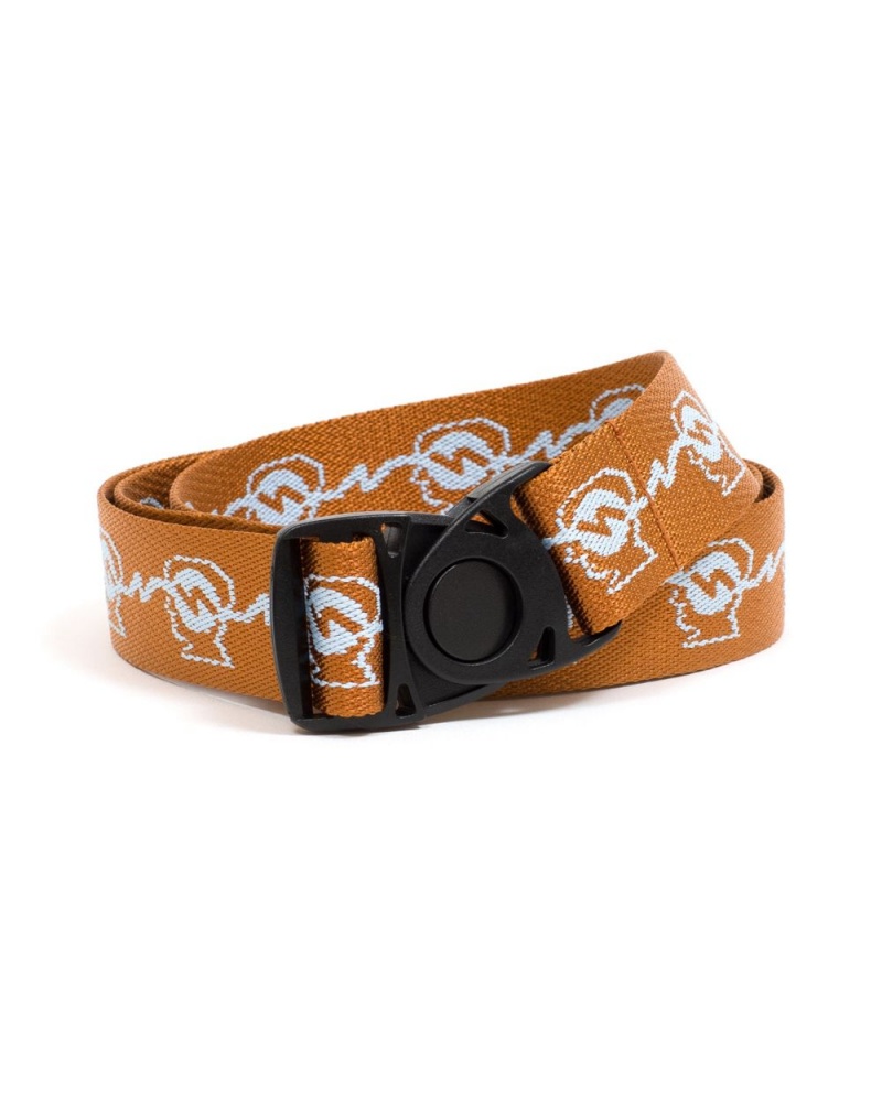 Brown Brain Dead Running Head Woven Belt | USA NPYE06389