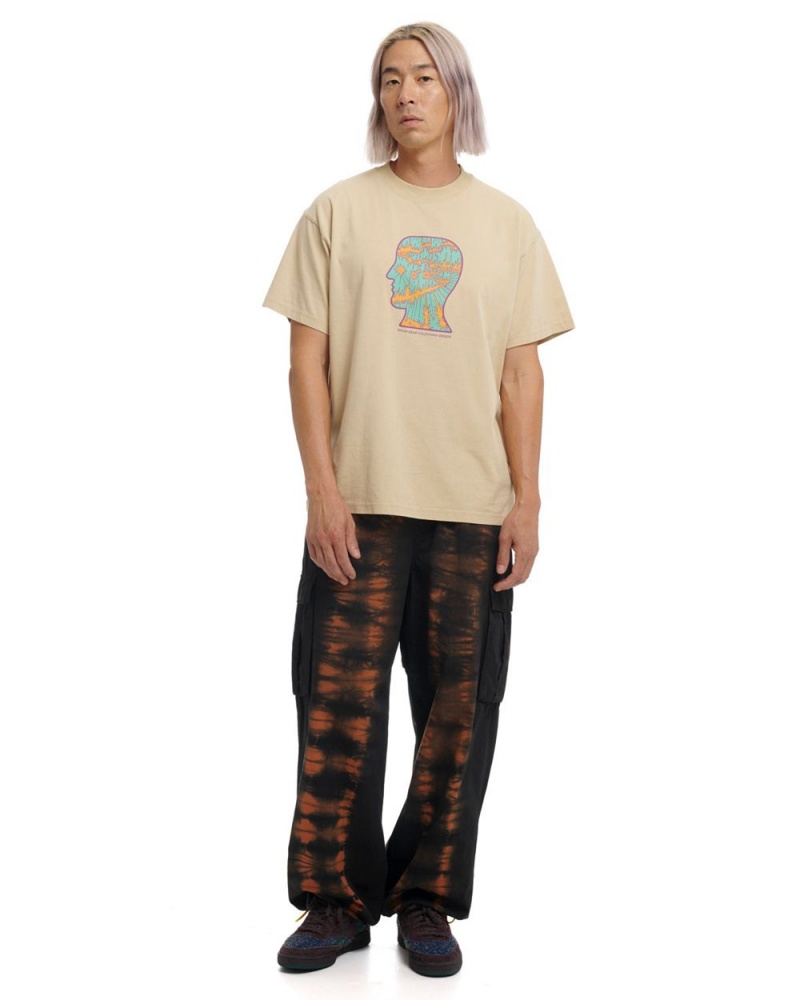 Brown Brain Dead Split Planes T-Shirt | USA TDRY81527