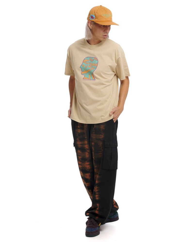 Brown Brain Dead Split Planes T-Shirt | USA TDRY81527