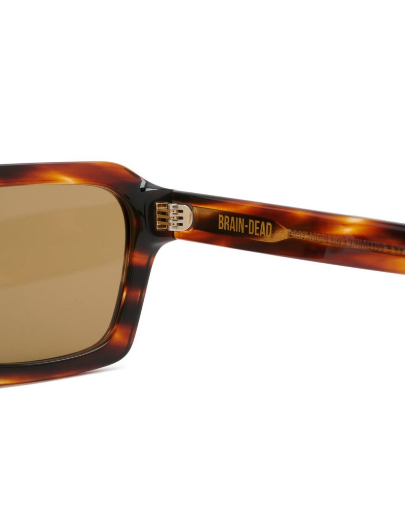 Brown Brain Dead Staunton Post Modern Primitive Eye Protection Sunglasses | USA OSMK10273