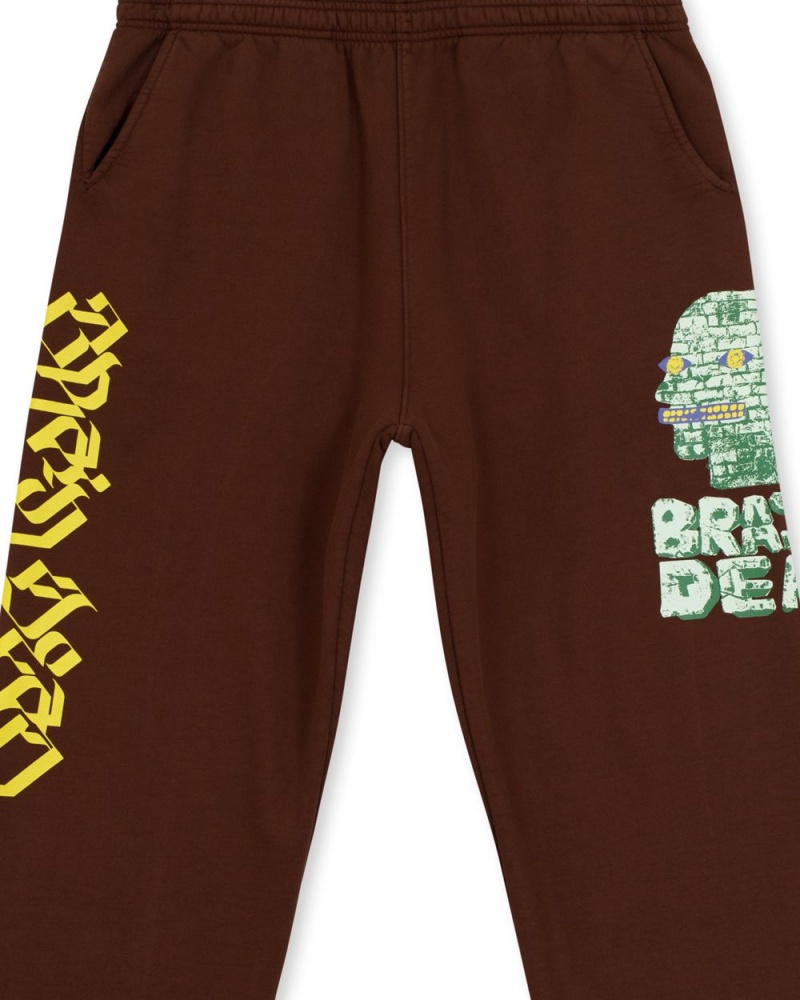 Brown Brain Dead Stone Age Sweat Pant | USA ICPX21489