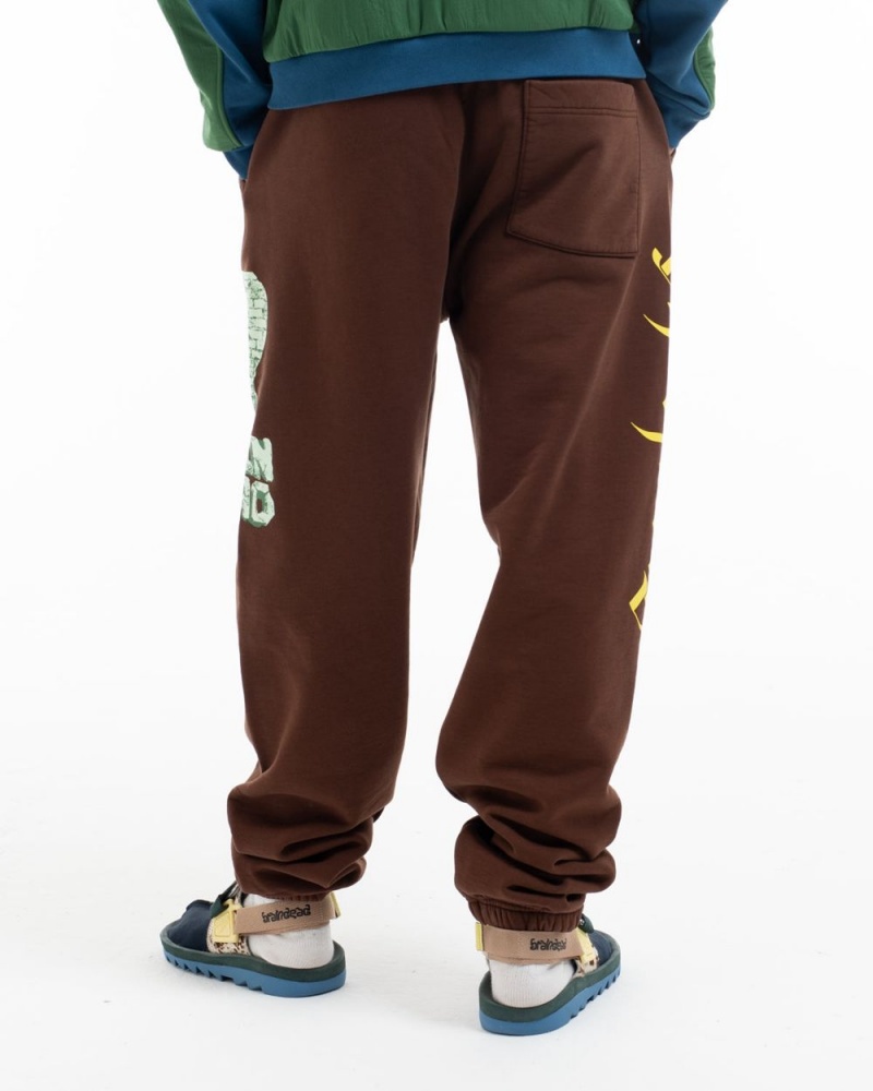 Brown Brain Dead Stone Age Sweat Pant | USA ICPX21489