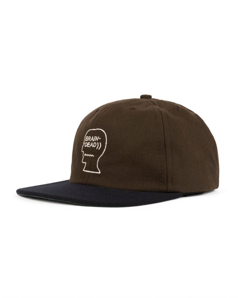 Brown Brain Dead Wool Logohead Hat | USA UING47651