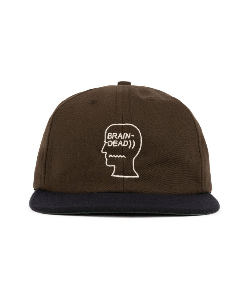 Brown Brain Dead Wool Logohead Hat | USA UING47651