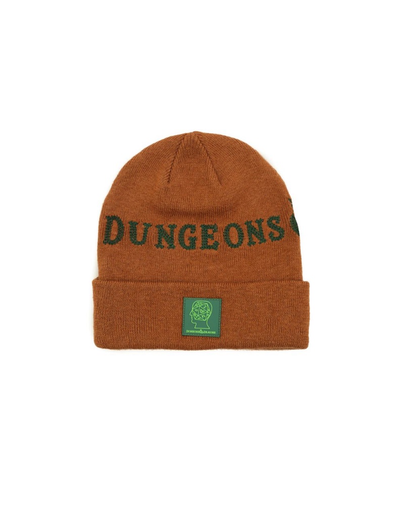 Brown Brain Dead X Dungeons & Dragons Beanie | USA WKON61027