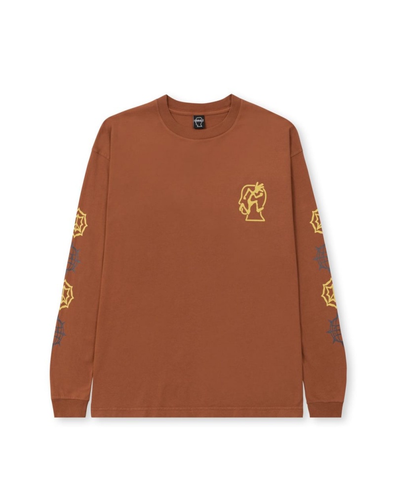 Brown Brain Dead X Gramicci Get Out Long Sleeve T-Shirt | USA FTEG42705