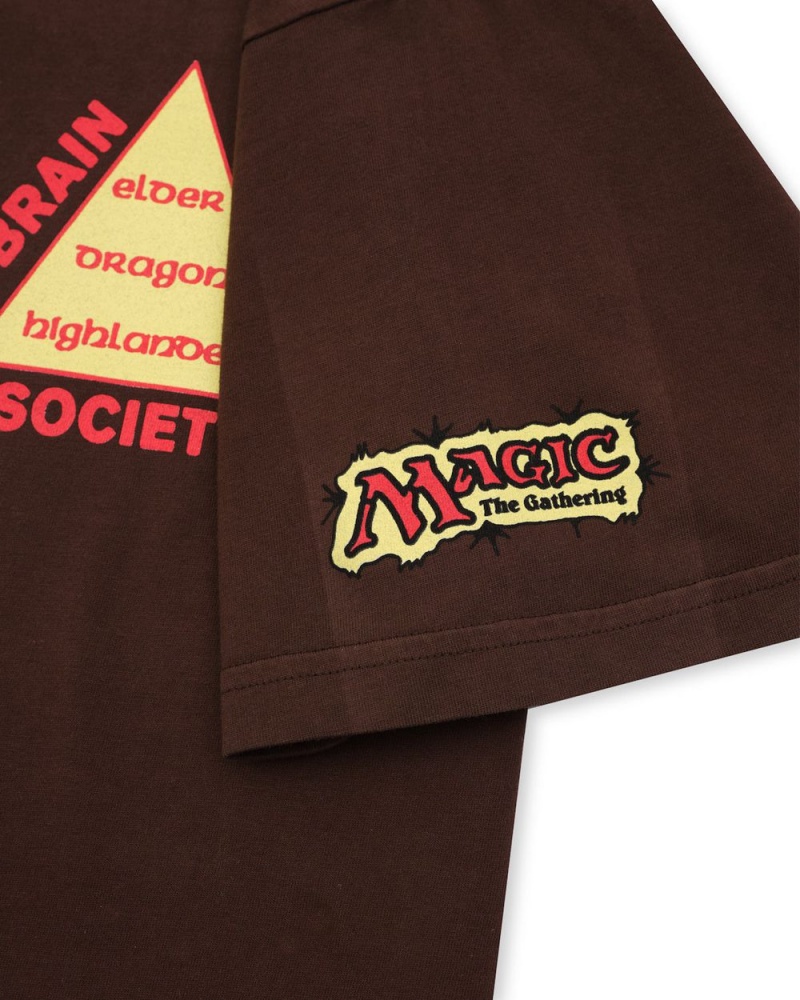 Brown Brain Dead X Magic: The Gathering Deadly Encounters! Powerful Cards T-Shirt | USA WCPS90261