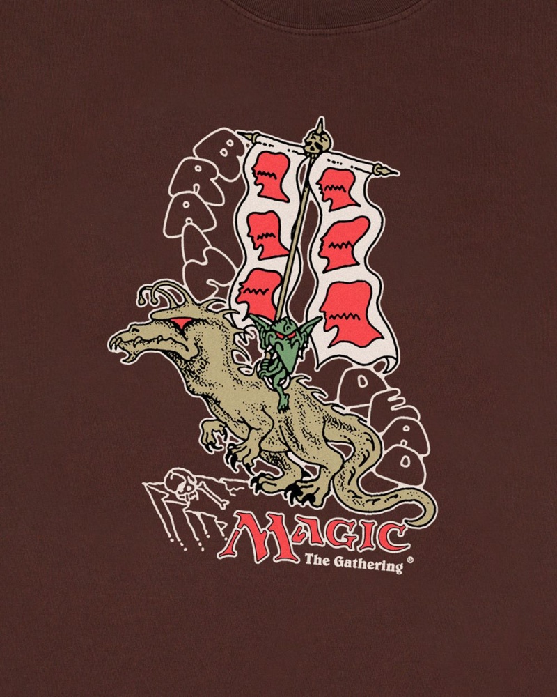 Brown Brain Dead X Magic: The Gathering Goblin Rider T-Shirt | USA WOJF46093