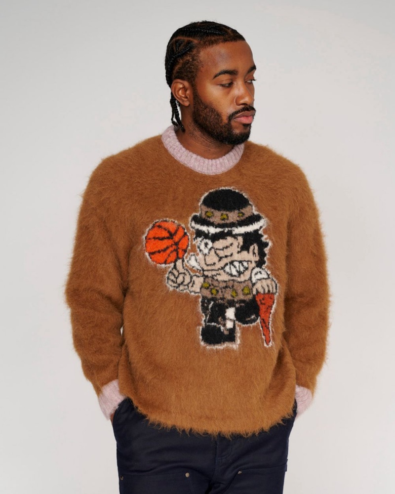 Brown Brain Dead X NBA Boston Celtics Alpaca Sweater | USA LIEV72853