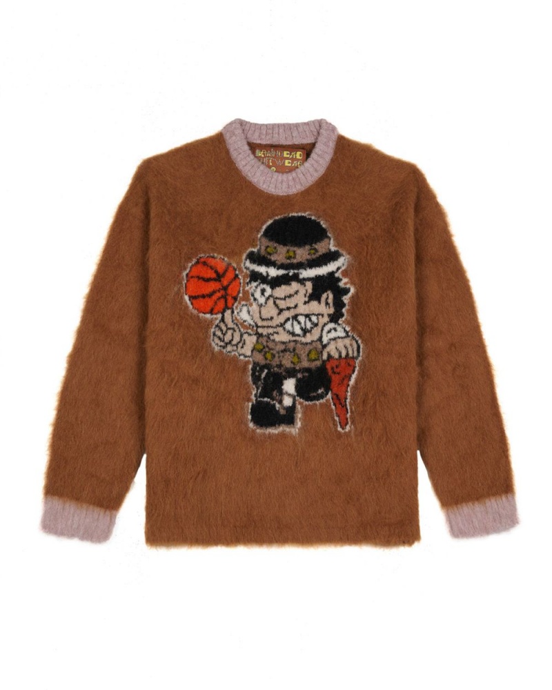 Brown Brain Dead X NBA Boston Celtics Alpaca Sweater | USA LIEV72853