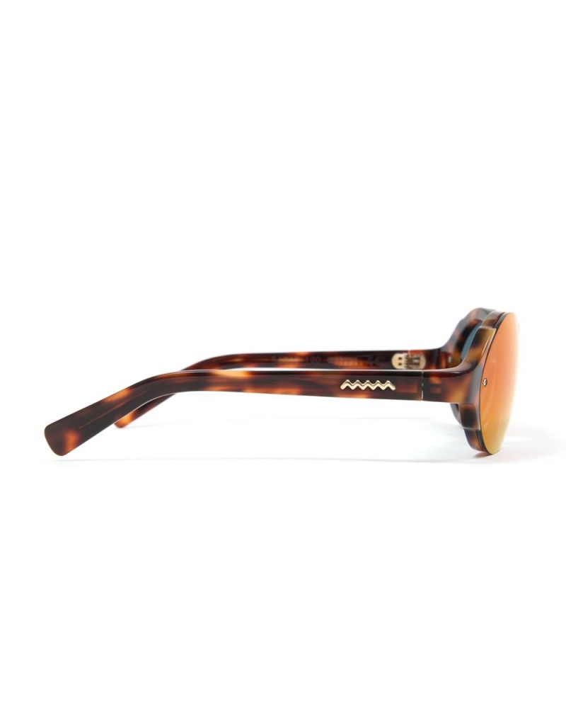 Brown Red Brain Dead Mutant Post Modern Primitive Eye Protection Sunglasses | USA KNZP39461