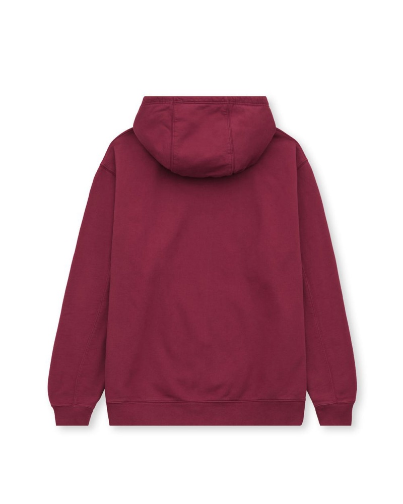 Burgundy Brain Dead Collegiate Zip Up Hoodie | USA VZXR95031