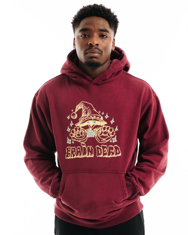 Burgundy Brain Dead Constantine The Wizard Sweatshirt Hoodie | USA CXVF32041