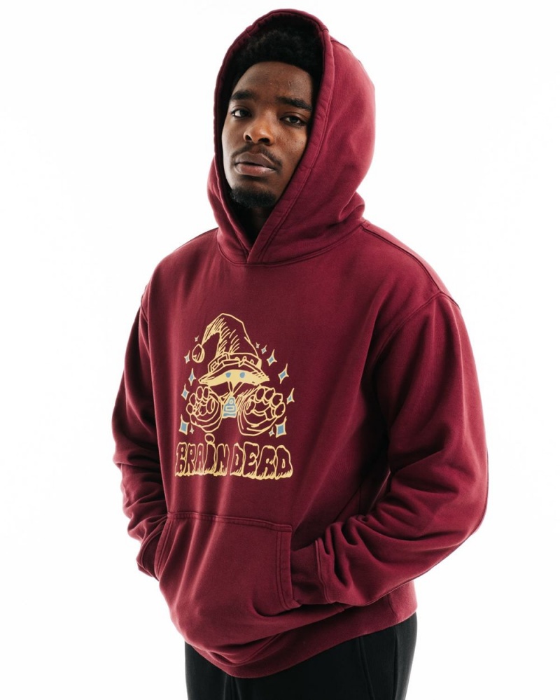 Burgundy Brain Dead Constantine The Wizard Sweatshirt Hoodie | USA CXVF32041