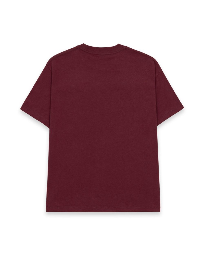 Burgundy Brain Dead Easy T-Shirt | USA UWTI61935