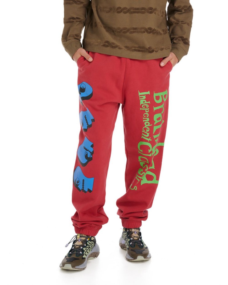 Burgundy Brain Dead Independent Classics Sweatpant | USA MLUV91582