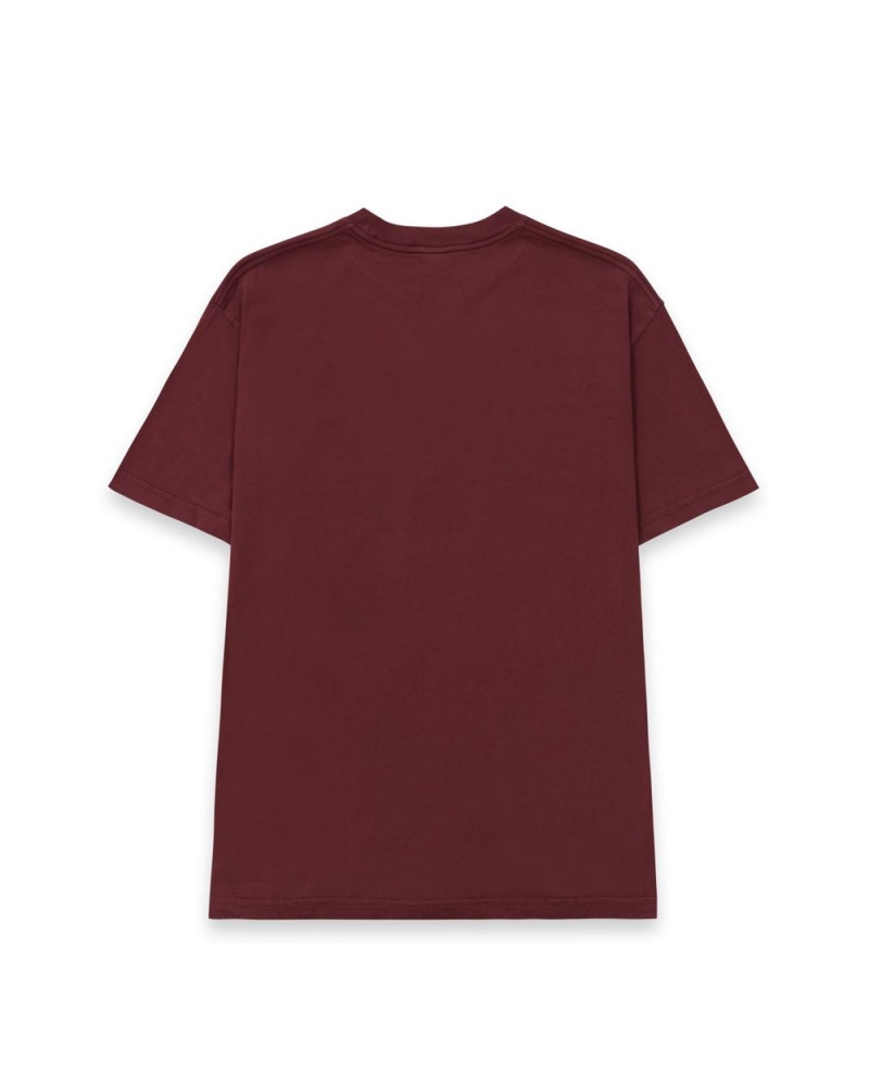 Burgundy Brain Dead Leomi Sadler Semi T-Shirt | USA KDCH70618