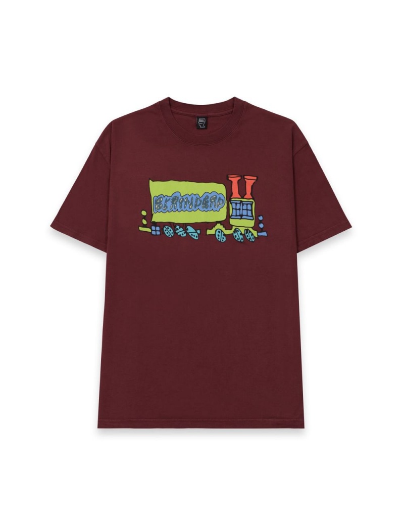 Burgundy Brain Dead Leomi Sadler Semi T-Shirt | USA KDCH70618