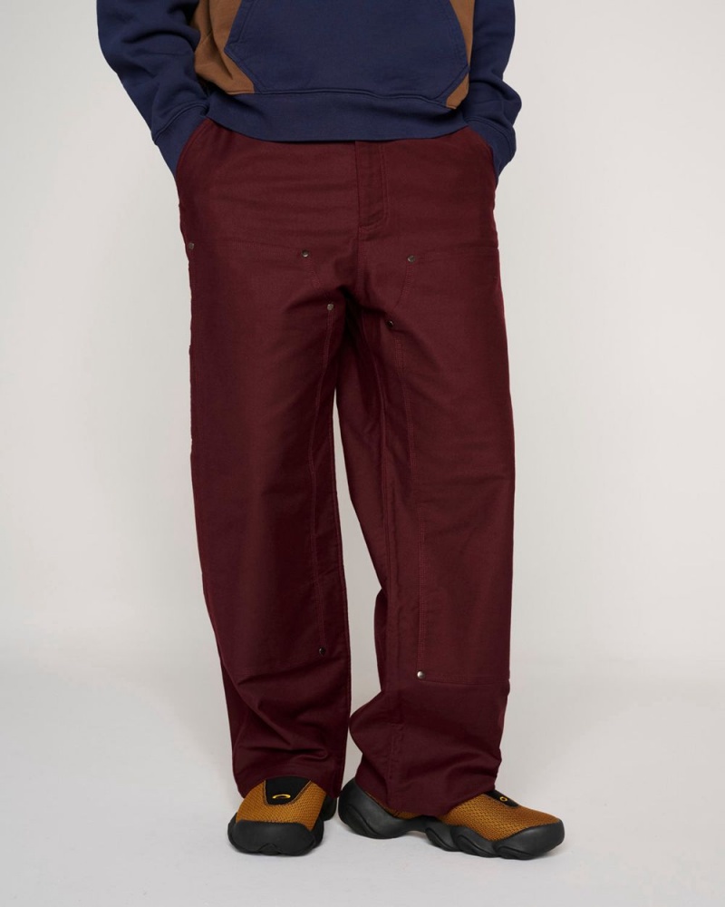 Burgundy Brain Dead Moleskin Double Knee Utility Pant | USA ZPTH57309