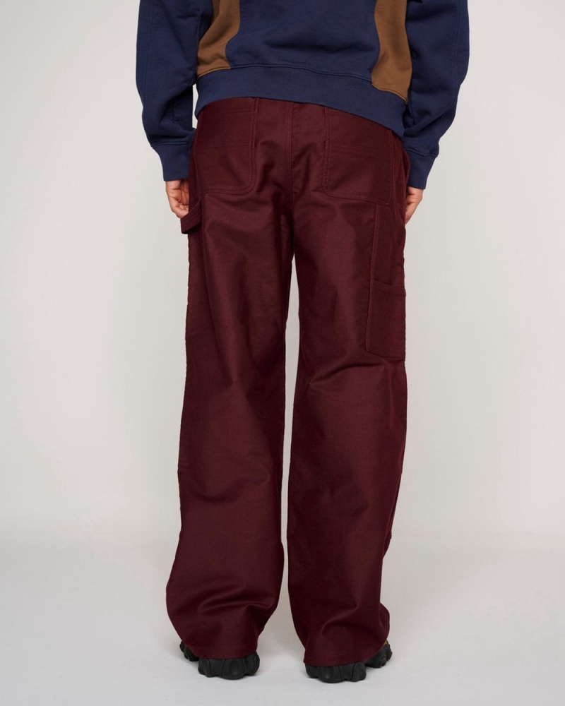 Burgundy Brain Dead Moleskin Double Knee Utility Pant | USA ZPTH57309