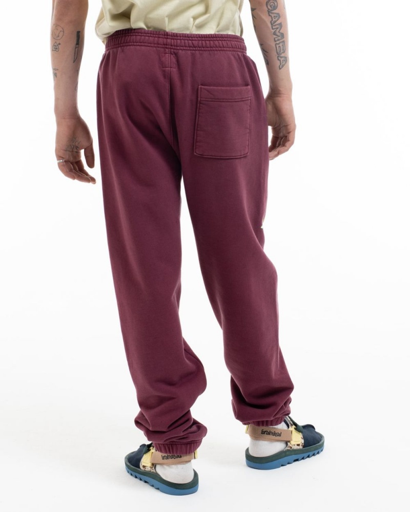 Burgundy Brain Dead Paintman Sweat Pant | USA MOQE51368